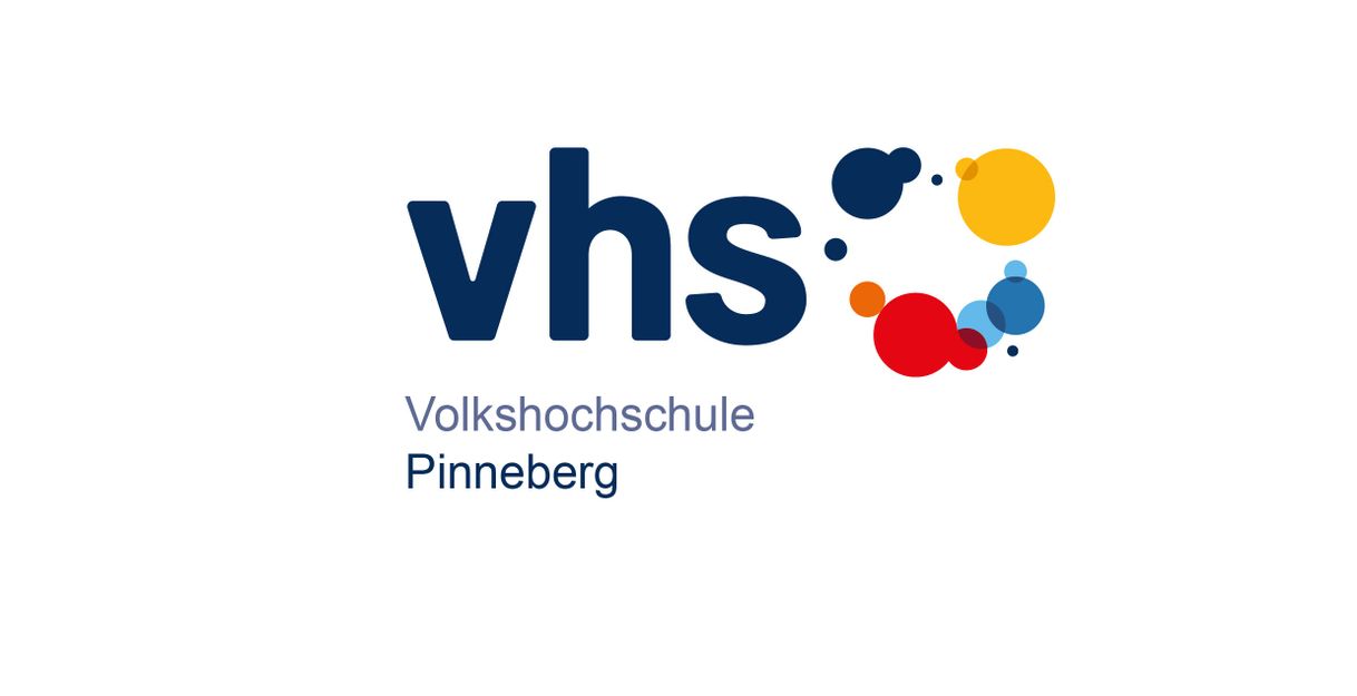 Logo der Volkshochschule Pinneberg mit bunten Kreisen.