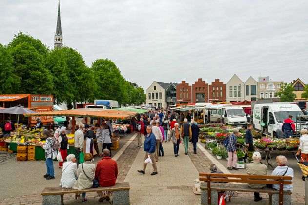 Traditioneller Wochenmarkt, Heide