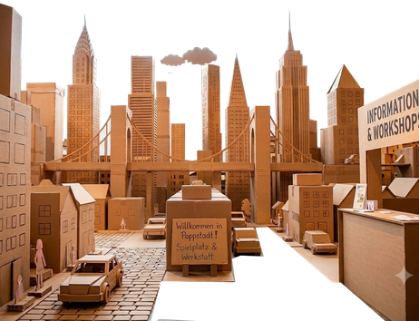 Eine Stadt aus Pappe