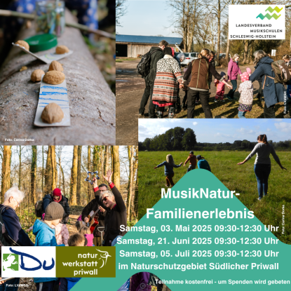 Familien mit Kindern musizieren und basteln Instrumente, © LVdMSH